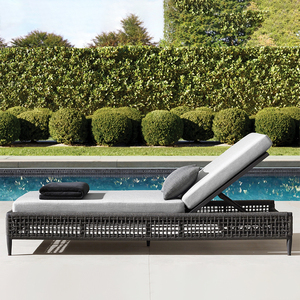 Chaise longue moderne en corde, imperméable, pour l'extérieur, idéale pour jardin, piscine, plage, cour, parc, hôtel et villas - Product Image 1