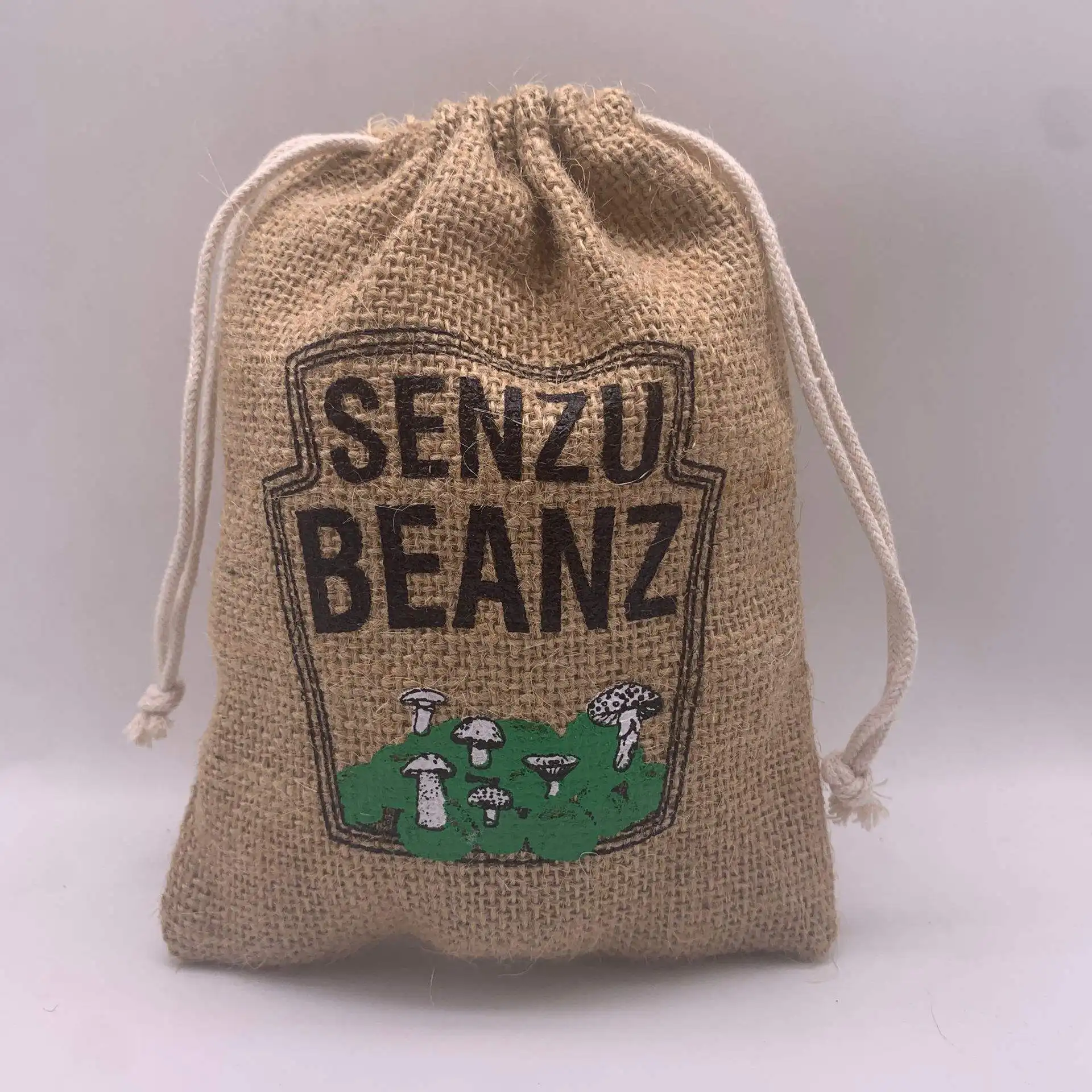 Custome Logo borse in tela naturale piccolo regalo regalo di iuta iuta con coulisse sacchetto di iuta
