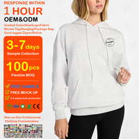 Sweat à capuche unisexe en coton premium French Terry respirant et confortable avec logo imprimé en relief, coupe ample avec cordon de serrage, épaules tombantes pour femme