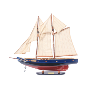 BLUENOSE Modèle de voilier en bois fait à la main-Usine directe de haute qualité Vietnam pour les décorations de Noël et du Nouvel An - Product Image 1