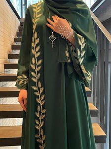 Vêtements ethniques, robe kaftan, robe musulmane modeste, <span class=keywords><strong>djellaba</strong></span> arabe longue avec capuche et fermeture à boutons - Product Image 6