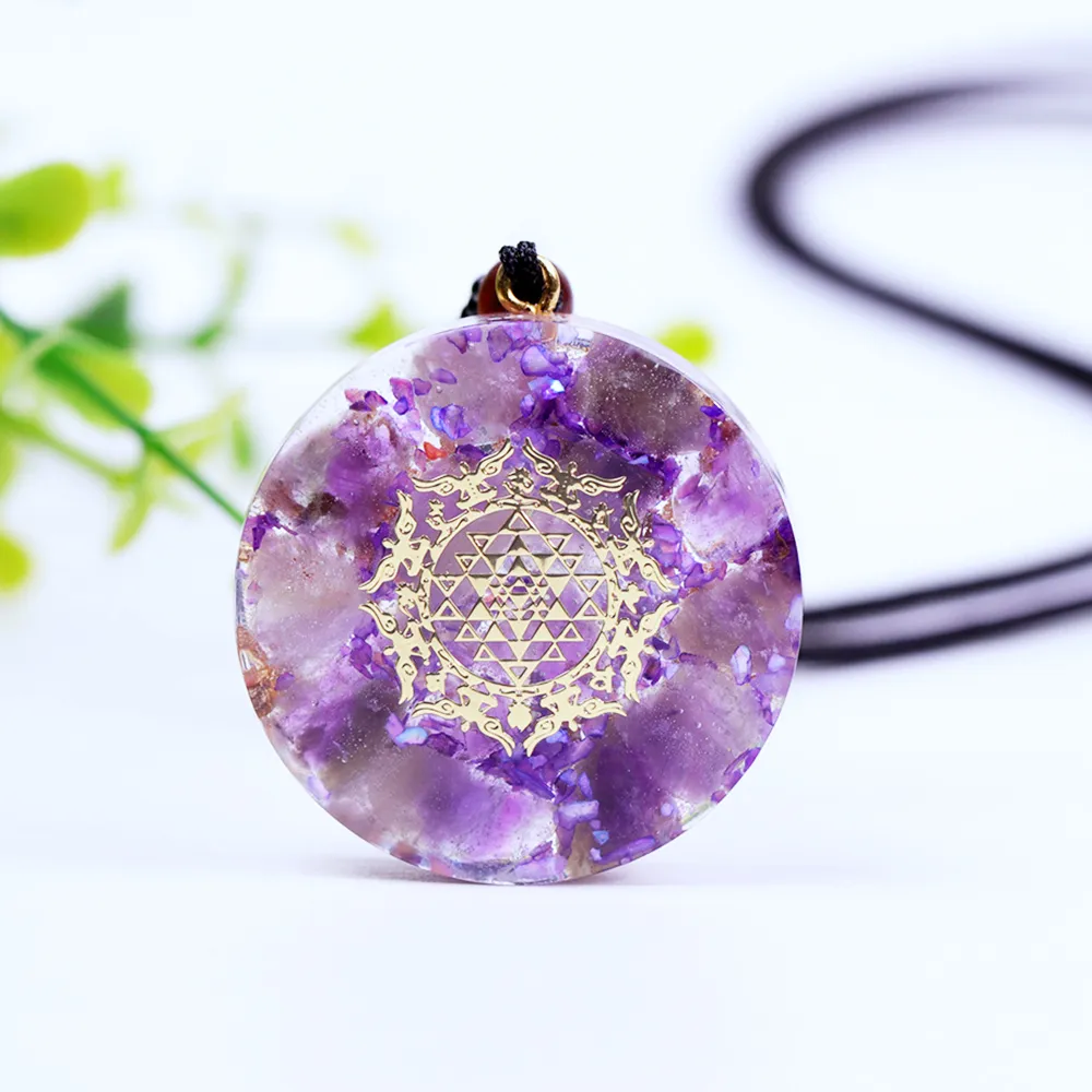 Orgone Spiritual Healing Energy Converter Necklace Crystal Jewelry Reiki Chakra Stones Orgonite Pendant