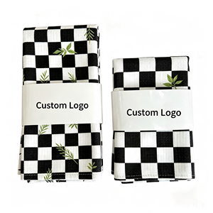 Serviettes de cuisine en microfibre gaufrée imprimées en gros, absorbantes et réutilisables, avec logo personnalisé et bande de ceinture - Product Image 4