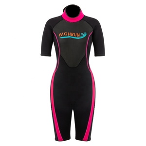 Combinaison de plongée courte en néoprène pour <span class=keywords><strong>femme</strong></span> personnalisable, manches courtes, coutures invisibles collées pour le surf et la plongée en apnée - Product Image 2