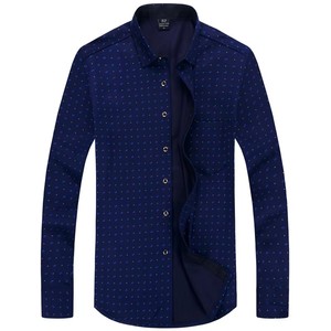 Wholesale Winter New Men's Thermal Shirt Dad Wear Fleece-lined Thickened Double-sided Fleece <b>Cardigan</b> Plaid Middle-aged Shirt - Product Image 2
