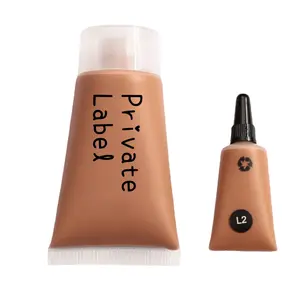 Phổ biến kem che khuyết điểm lâu dài trang điểm giữ 30ml nền tảng Make-up kem mà không cần Logo giữ ẩm ống mới trong kho