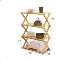 Étagère de rangement pliable multi-niveaux pour le camping, étagère d'organisation portable pour l'extérieur, table légère pour pique-nique, barbecue en plein air, voyage