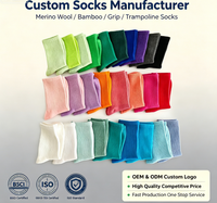 Chaussettes de sport en bambou, chaussettes côtelées confortables, style décontracté inspiré de la mode, pour le printemps et l'automne, couleur bonbon fine