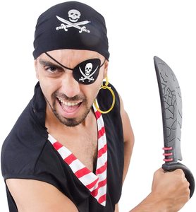 Le feste <span class=keywords><strong>pirata</strong></span> confezionano teschi colorati in feltro per gli occhi dei pirati per bambini e adulti in Costume festa di Halloween Festival - Product Image 5