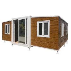 Rumah kontainer dapat diperluas 20 kaki 30 kaki 40 kaki dengan 3 kamar tidur rumah wadah lipat rumah kecil