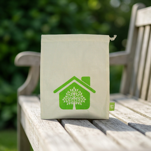 Sacs à cordon écologiques personnalisables avec logo, en coton réutilisable, pour emballage en gros - Product Image 1