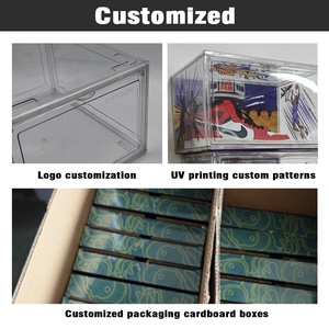 Bán buôn Acrylic rõ ràng hộp lưu trữ giày Stackable Túi xách hiển thị trường Hợp Sneaker Giày hộp Giày giá với nắp - Product Image 6