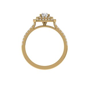Superbe bague en diamant de laboratoire taille ronde, en argent 925 et or 9, 14 ou 18 carats, pour femme, idéale comme bague de fiançailles - Product Image 5