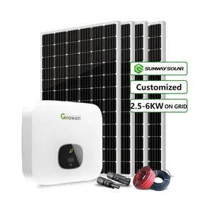Growatt太阳能电池板10kw settop 10撒拉电力公司套件光伏3 kw家庭太阳能电池板套件