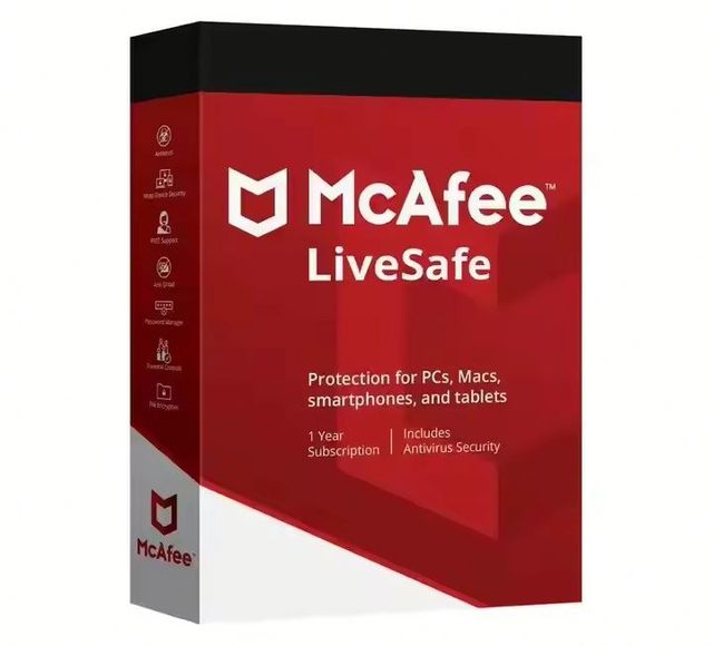McAfee LiveSafe Unlimited Device 1 Year Subscription in Stock Fast Delivery