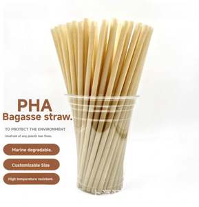 หลอดดูดน้ำทำจากเส้นใยอ้อยย่อยสลายได้ สำหรับเครื่องดื่มในงานปาร์ตี้ ชานมไข่มุก กาแฟ หลอดจากชานอ้อย - Product Image 5