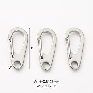 भारी शुल्क 20 मिमी स्टेनलेस स्टील मिनी त्वरित रिलीज हुक के लिए बाहरी कुंजी श्रृंखला स्विंग सेट कैंपिंग मछली पकड़ने की लंबी पैदल यात्रा करने वाली हैममॉक - Product Image 3