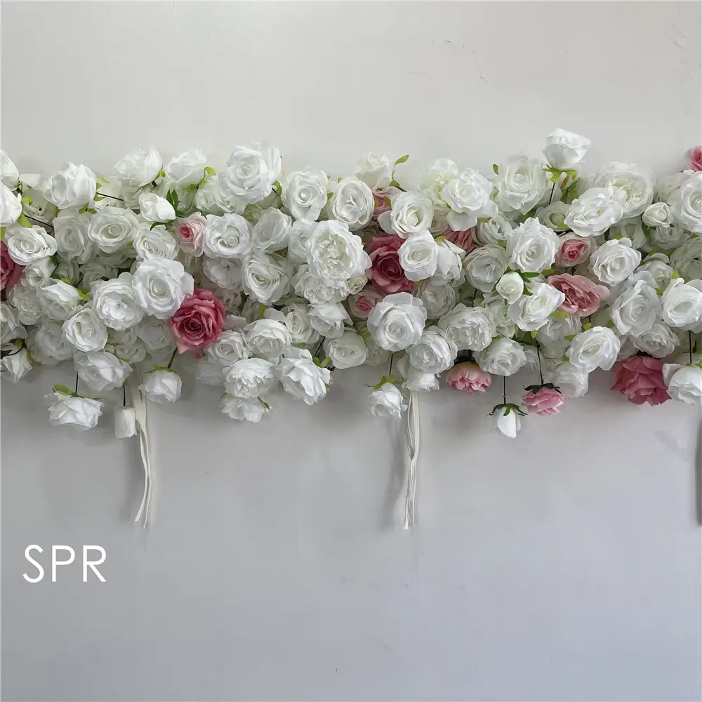 SPR 8ft x 8ft finito fiore di rosa parete per matrimonio bambino occasione festa evento sfondo decorazioni disposizione floreale