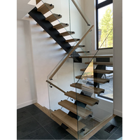 CBMmart escalier intérieur moderne droit, escalier en bois