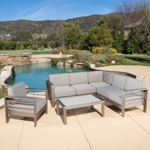 Classic European Modern Outdoor Furniture 304 <strong>Stainless</strong> <strong>Steel</strong> Combined <strong>Sofa</strong> Commercial Grade Garden Patio Sectional <strong>Sofa</strong> - Product Image 1