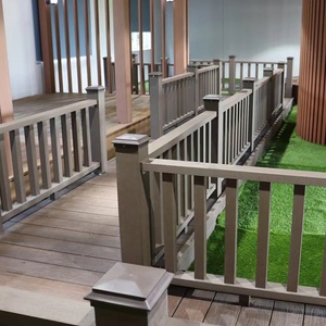 Bên ngoài lan can Vòng balusters Nâu <span class=keywords><strong>Composite</strong></span> boong Nâu rắn gỗ WPC lan can - Product Image 4