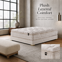 Matelas de luxe artisanal en crin de cheval pour hôtel, avec couches de laine confortables, mini-suspension à ressorts et design respirant pour chambre à coucher