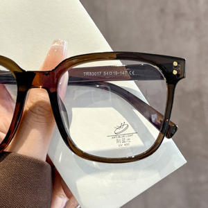 Danyang – montures de lunettes carrées pour femmes, monture complète, protection anti-lumière bleue, lentille en plastique pour grands visages, 83017 - Product Image 1