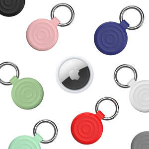 Funda de silicona para equipaje de mascotas para niños, Collar de perro de estilo impermeable con llavero para <span class=keywords><strong>Apple</strong></span> Airtag llavero - Product Image 1