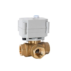 Vanne à boisseau sphérique électrique Tonghe DN15 filetée 3 voies en bronze pour le contrôle de l'eau et de l'air - Product Image 2