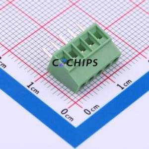 MX128-2.54-05P-GN01-Cu-Y-A Screw Terminal Block Through hole Component (THT),P=2.54mm Connector 1x5P 2.54mm Green Through Hole - Product Image 1