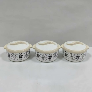 Elegante Contenedor Térmico Estampado para Alimentos 1.5L 2L 2.5L con Asa Ondulada para Catering y Buffet, Mantiene Caliente y Frío, Vajilla para Norteamérica - Product Image 3