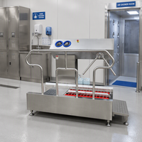 SUS304 Edelstahl Stiefelwaschanlage Automatische Stiefelwaschmaschine Hygiene-Reinigungsstation für Schlachthöfe und Verarbeitungsanlagen