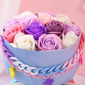 Bouquet de roses éternelles en savon simulé, cadeau de la Saint-Valentin, seau de fleurs en savon, souvenir pour la Journée de la Femme - Product Image 2