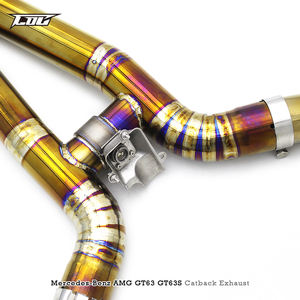 Escape Catback con válvula OEM para mercedes-benz AMG GT63 <span class=keywords><strong>GT63S</strong></span> 4,0 T 2019-2023, silenciador de escape dorado de titanio, tubos de escape deportivos - Product Image 5