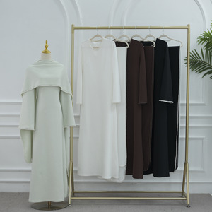 Abito da Sera Islamico di Lusso Sharut <span class=keywords><strong>per</strong></span> Ramadan Dubai, Elegante Vestito da Donna Musulmana con Perle e Maniche a Mantella - Product Image 5