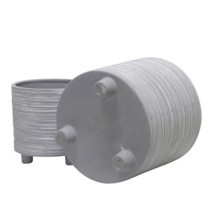 Vasi Moderni con Piedini in Ceramica Grigia per Interni ed Esterni, Vasi Decorativi per Casa, Soggiorno e Giardino - Product Image 5