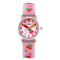 Montre pour enfants, motif cerise rouge de dessin animé, montre de sport de luxe, dessin animé 3D, étanche, cadeau d'anniversaire, montre-bracelet pour enfants