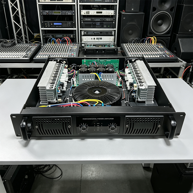Professional 2U Class H 2 Channel600W Power Amplifier High ClearAudio Amplifier for Outdoor Live StagePerformance