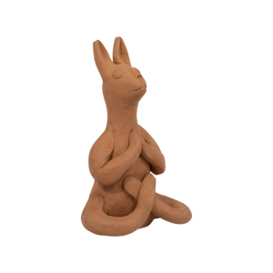 Statuetta di Animale Seduto in Terracotta, Scultura in Ceramica per Arredamento Casa e Ufficio, Decorazione Boho - Product Image 2