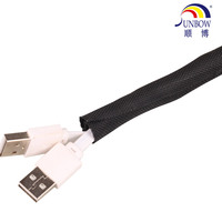 Funda Trenzada Autoadhesiva para Cables, Resistente a la Abrasión, Expandible y Cortable, Protector de Cables, Organizador de Cables