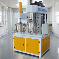 Mélangeur planétaire double à vide pour adhésifs haute viscosité, machine de mélange de pâte de batterie, personnalisable en usine, en acier inoxydable SS316