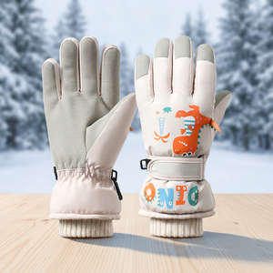 Gants de moto personnalisés à doigts entiers, compatibles écran tactile, imperméables, chauds, en polyester, pour l'hiver, le ski, le snowboard, avec fermeture à cordon, pour le sport - Product Image 2