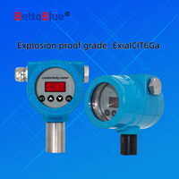 BetteBlue 316L Capteur 4-20mA+HART 1-5000µS/cm 2.0MPA Conductimètre antidéflagrant TDS/Salinité NPT3/4 Testeur de qualité de l'eau