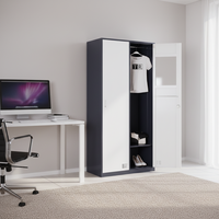 Casier de rangement pliable en métal ignifuge avec serrure pour bureau, maison, école, gymnase, hôtel, utilisation en extérieur