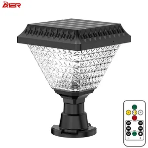 AIER Outdoor Solar Lamp Lighting I65 Waterproof Rgb Led Garden Gate Pillar Light For Home Outdoor Garden Garden