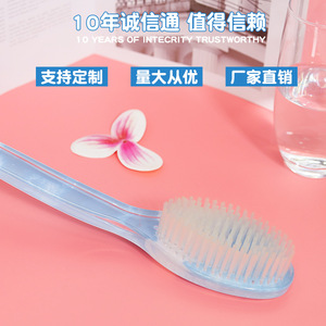 Plastic Bath Brush Medium Length Handle Soft Bristles For <b>Back</b> <b>Scrubbing</b> And Bathing Blue - Product Image 5