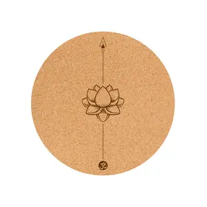 Kork Naturkautschuk Meditationsmatte verdicktes Meditationskissen kreisförmig flachstütze umgekehrte Heim-Yoga-Matte