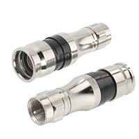 Adaptador de TV Satelital RF Macho-Hembra, Conector Coaxial de Compresión Tipo F para Cable RG11, RG58, RG59, RG6