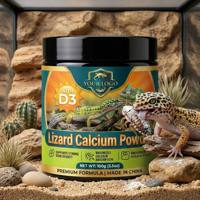 Hoogzuiver reptielen calcium met D3 - Fosforvrij ultrafijn poeder voor alle hagedissen - GMP gecertificeerde bronfabriek