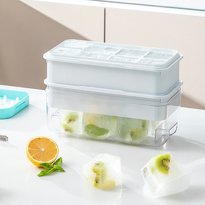 Bán Buôn Thực Phẩm Cấp 2 Tier <span class=keywords><strong>Ice</strong></span> <span class=keywords><strong>Cube</strong></span> Khay Cho Tủ Đông Dễ Dàng Phát Hành Lớn <span class=keywords><strong>Ice</strong></span> <span class=keywords><strong>Cube</strong></span> Maker Với Có Thể Tháo Rời Nắp Và <span class=keywords><strong>Bin</strong></span> - Product Image 6